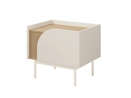 Noční stolek Carmina R13P macadamia/dub jarní