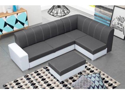 Sedací souprava Rest P tm.šedá/bílá