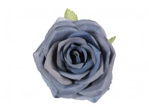 Růže, barva modrá. Květina umělá vazbová. Cena za balení 12 kusů