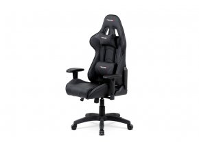 Kancelářská židle Racer, KA-F03 BK houpací mech., černá ekokůže
