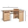 RB-107 pracovní rohový stůl (Barva bez moření borovice)