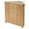 DK-134 rohová komoda se 4 zásuvkami (Barva bez moření borovice)