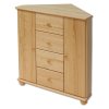DK-134 rohová komoda se 4 zásuvkami (Barva bez moření borovice)