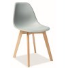 Jídelní židle MORIS světle šedá/buk