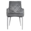 Jídelní čalouněná židle RICARDO VELVET šedá