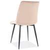 Jídelní čalouněná židle CHIC VELVET starorůžová/černá
