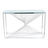 Konzolový stolek FLAME C stříbrná/sklo
