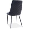 Jídelní čalouněná židle NOPI velvet černá/černá mat