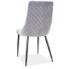 Jídelní čalouněná židle NOPI velvet šedá/černá mat