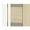 Rohová šatní skříň REPENS buk fjord/bílá/šedá