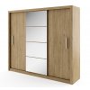Šatní skříň IDEA 01 dub shetland zrcadlo 250 cm