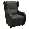 Relaxační křeslo ušák René tmavě šedé Watusi 15