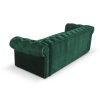 3místná pohovka Valentino zelená záda