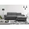 Rohová sedací souprava Colin tmavě šedá