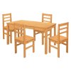 Jídelní stůl 11164V + 4 židle 1221V TORINO vosk