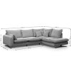 Rohová sedací souprava Prince světle šedá  bez rozkladu