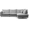 Rohová sedací souprava Prince světle šedá  bez rozkladu