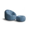 křeslo +taburet Loft modrá bubble 15