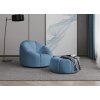 křeslo + taburet Loft modrá bubble 15