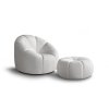 křeslo+taburet Loft bílá bubble 1