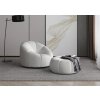křeslo + taburet Loft bílá bubble 1