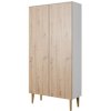 skříň Bergen II dub artisan bílá
