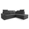 rohová sedací souprava Axel tmavě šedá pravá
