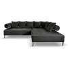 rohová sedací souprava Vivienne černá pravá