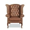Křeslo Chesterfield Queen kůže koňak