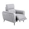 křeslo Relax světle šedá polohování