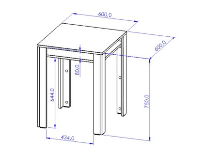 Jídelní stůl OTO S190 60x60 (Barevné provedení DS - DUB SONOMA)