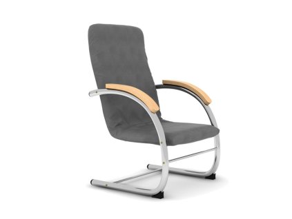 Relaxační křeslo Timo R59 (Dřevěná část křesla PŘÍRODNÍ, POTAHOVÁ LÁTKA ASTON 571)