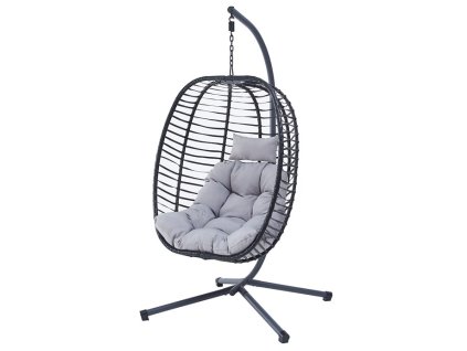 Zahradní závěsné křeslo AZ-V1289 (Barva Šedá)