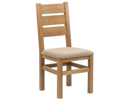 Jídelní židle PRESLAW (Barevné provedení odstín dub, Čalounění lux 5 šedá)