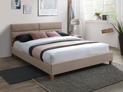 sierrav160bed lozko sierra velvet 160x200 kolor bez dab tapicerka bluvel 28
