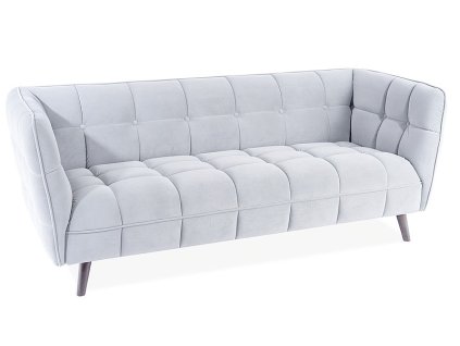 Čalouněné trojkřeslo KASI VELVET 3 (odstín světle šedá)