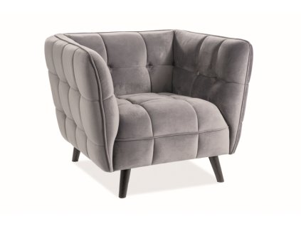 castello1v14 fotel castello 1 velvet szary bluvel 14 wenge