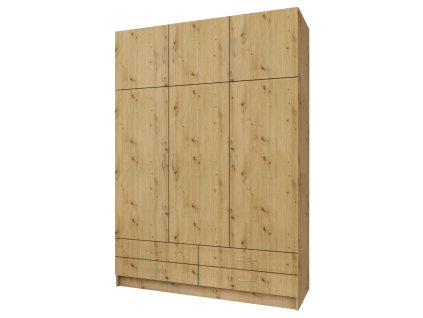 Praktická skříň do ložnice – GERI NEW (Barva dub artisan)