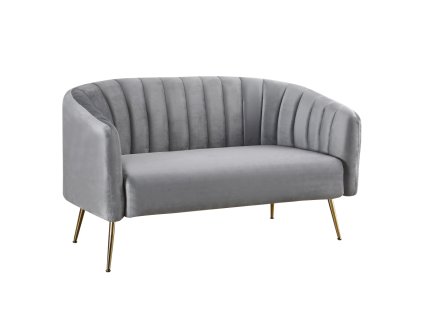 Designový dvoused BAGY (Barva šedá Velvet látka/gold chrom-zlatý)