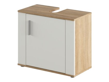 Skříňka pod umyvadlo LESSY NEW 02 (Barva dub sonoma/matná bílá)