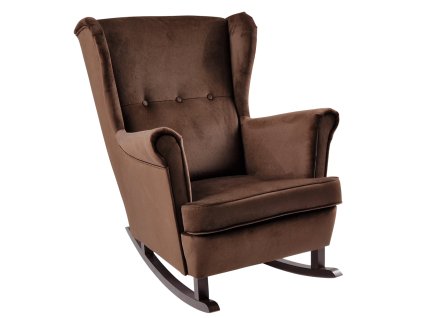 Houpací křeslo ušák TEJA (Barva hnědá/ořech)