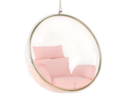 Závěsné křeslo BUBBLE TYP 1 (Barva transparentní/zlatá/růžová)