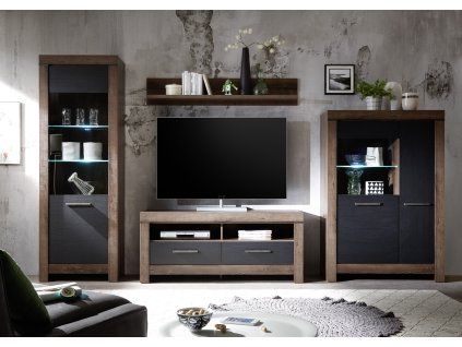 Obývací sestava BALIN dub monastery/dub černý