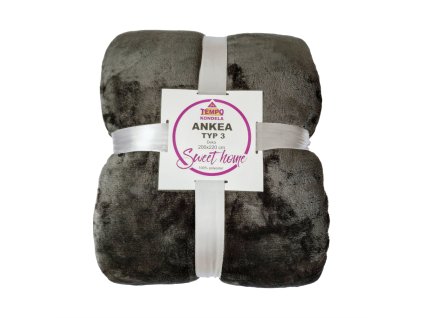 Oboustranná deka ANKEA 200x220 (Barva šedá)