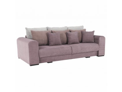 Extra prostorná pohovka, fialová / starorůžová / béžová, Gilena BIG SOFA