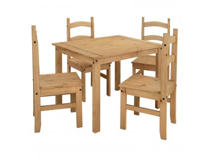 Stůl + 4 židle CORONA 161618 vosk