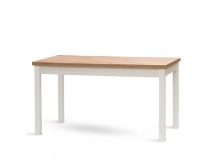 Jídelní stůl W21 (Barva dub wotan/bílá, Rozměry 120x80x77 cm)