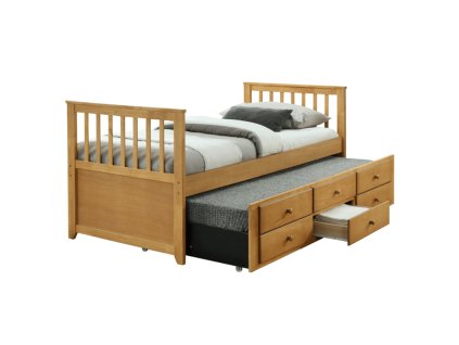 Postel s přistýlkou AUSTIN NEW (Barva dub)