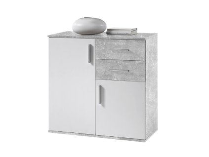 komoda poppy 4 biela beton
