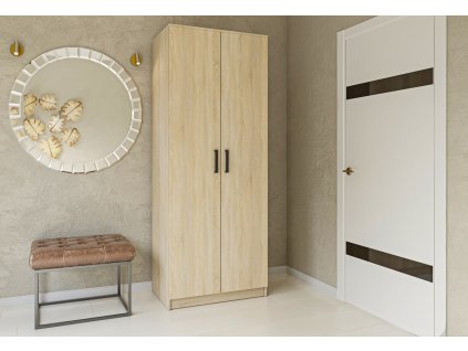 Šatní skříň SIMPLE 80 (barva sonoma)